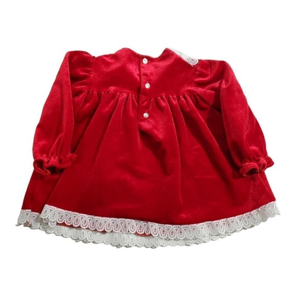 Vintage Winnie the Pooh Girl's Red Christmas Dress Size 24 Months - Picture 2 of 9